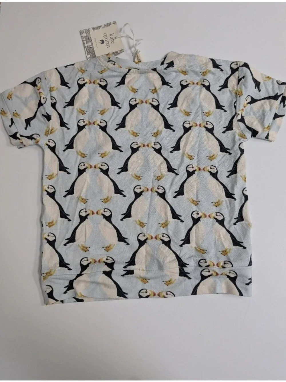 Kate Quinn Modal Puffins Short Sleeve Jogger Set 2T Birds PNW